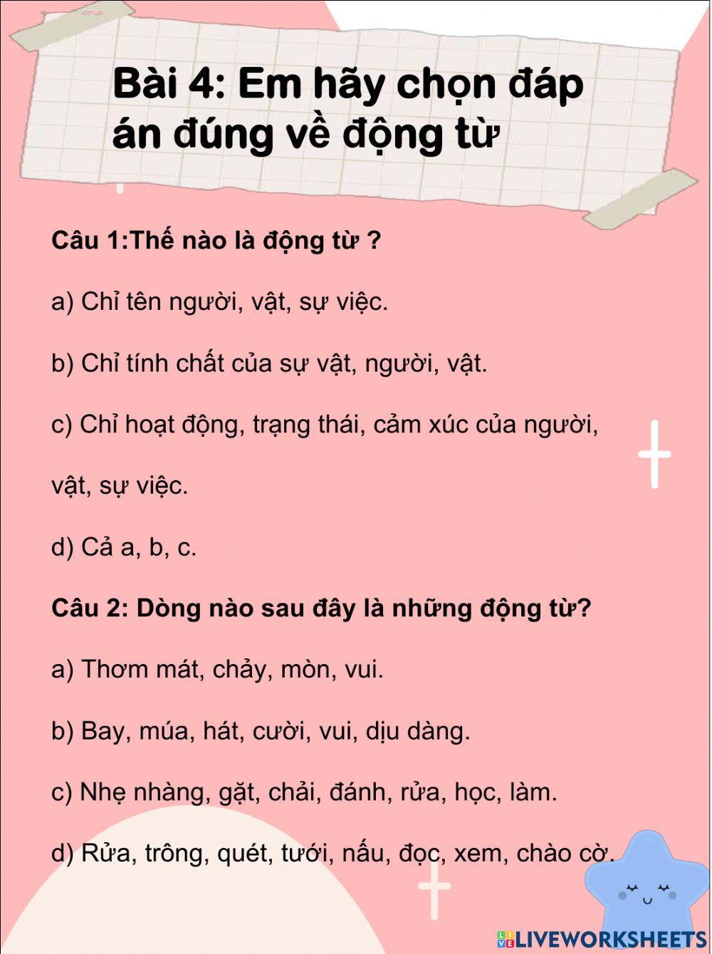 Phiếu bài tập Tiếng Việt 4 Tuần 11