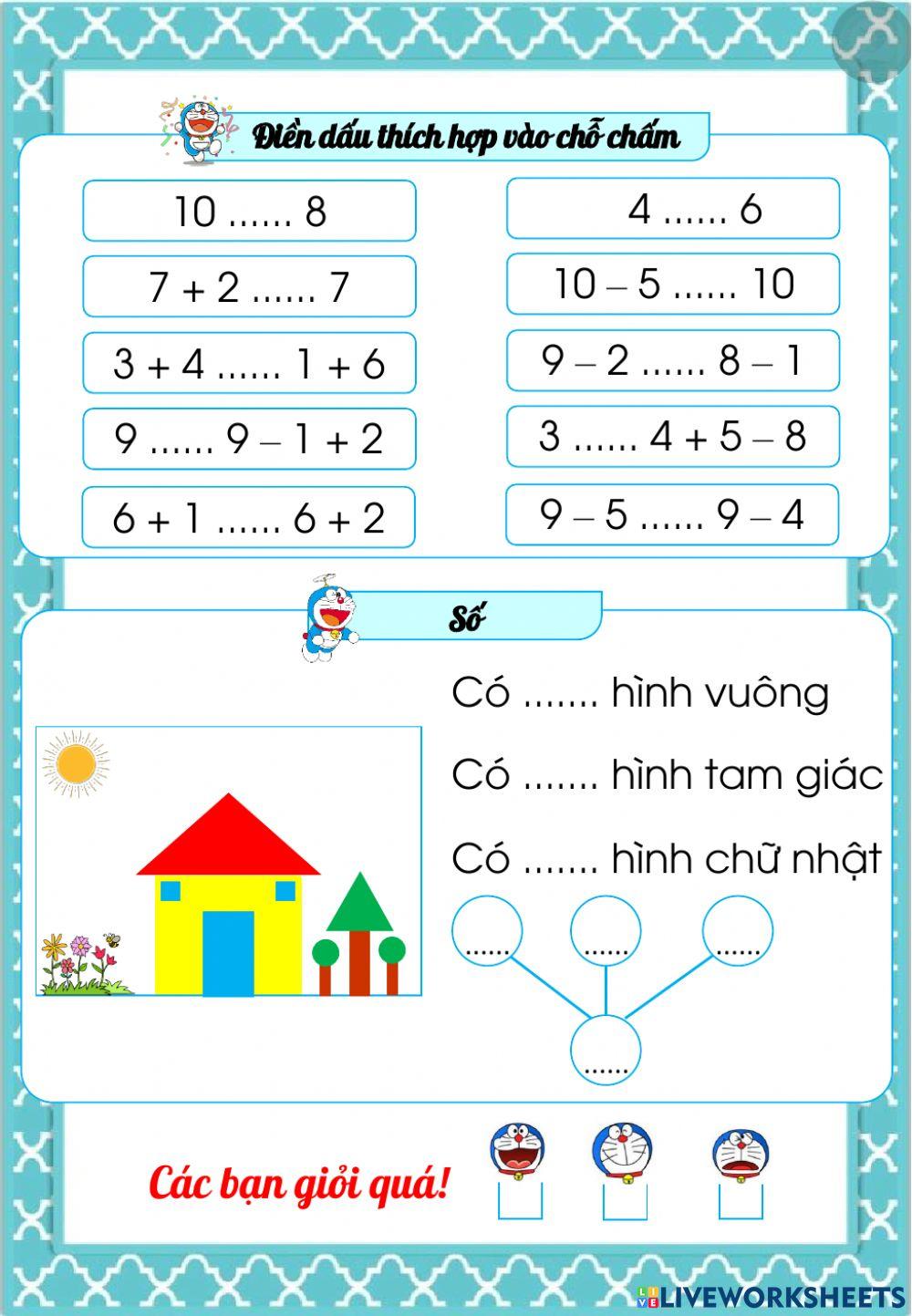 Phiếu bài tập cuối tuần môn toán tuần 18