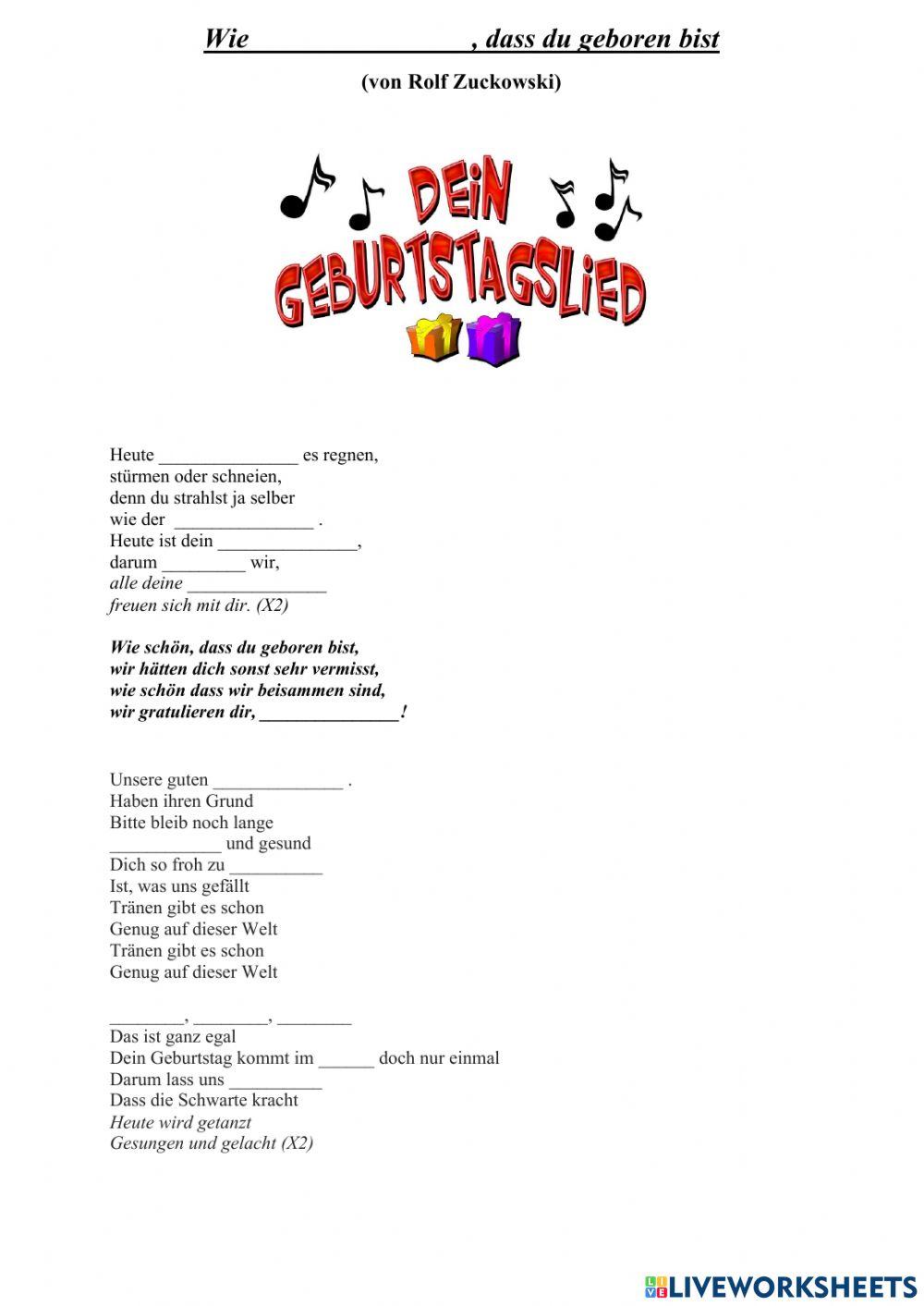 Wie schön, dass du geboren bist.