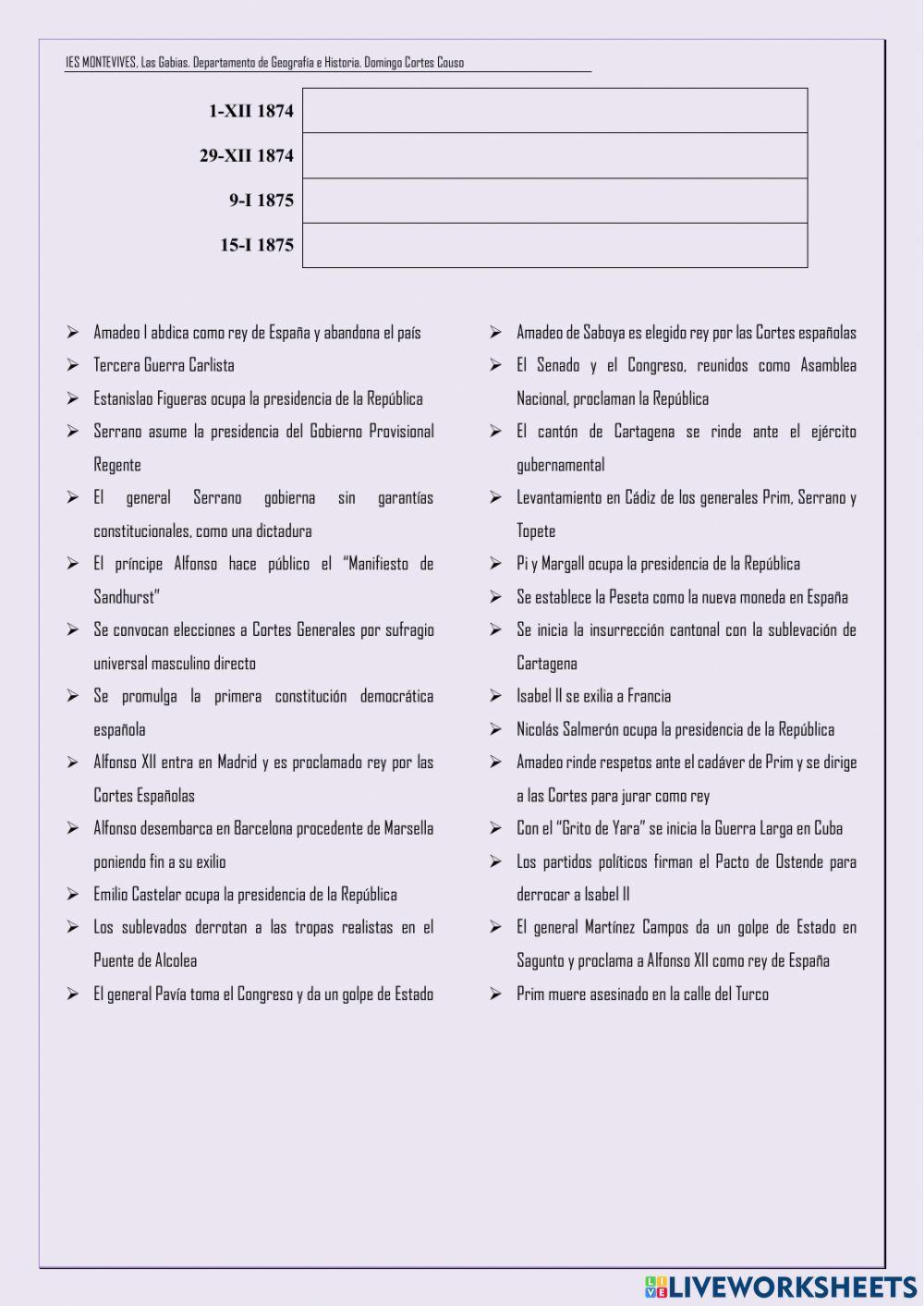 Tema 4: SEXENIO DEMOCRÁTICO