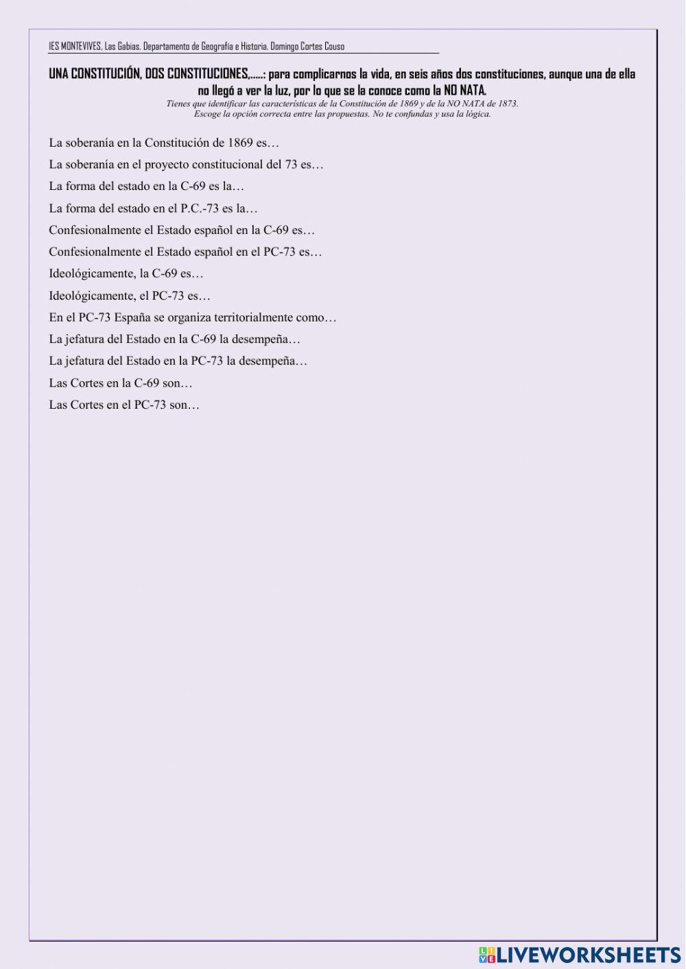 Tema 4: SEXENIO DEMOCRÁTICO
