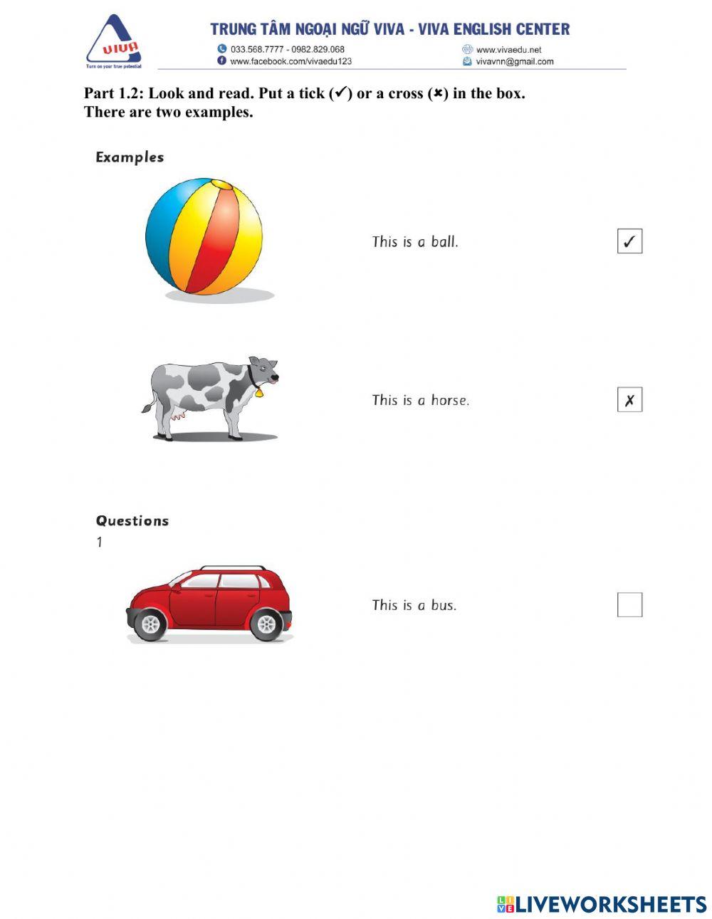 Idict 1-Final exam-Skill practice: Reading and writting part 1, 2