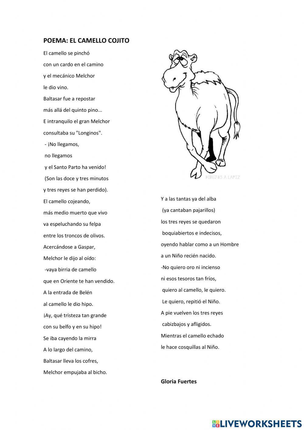 Poema. El camello cojito