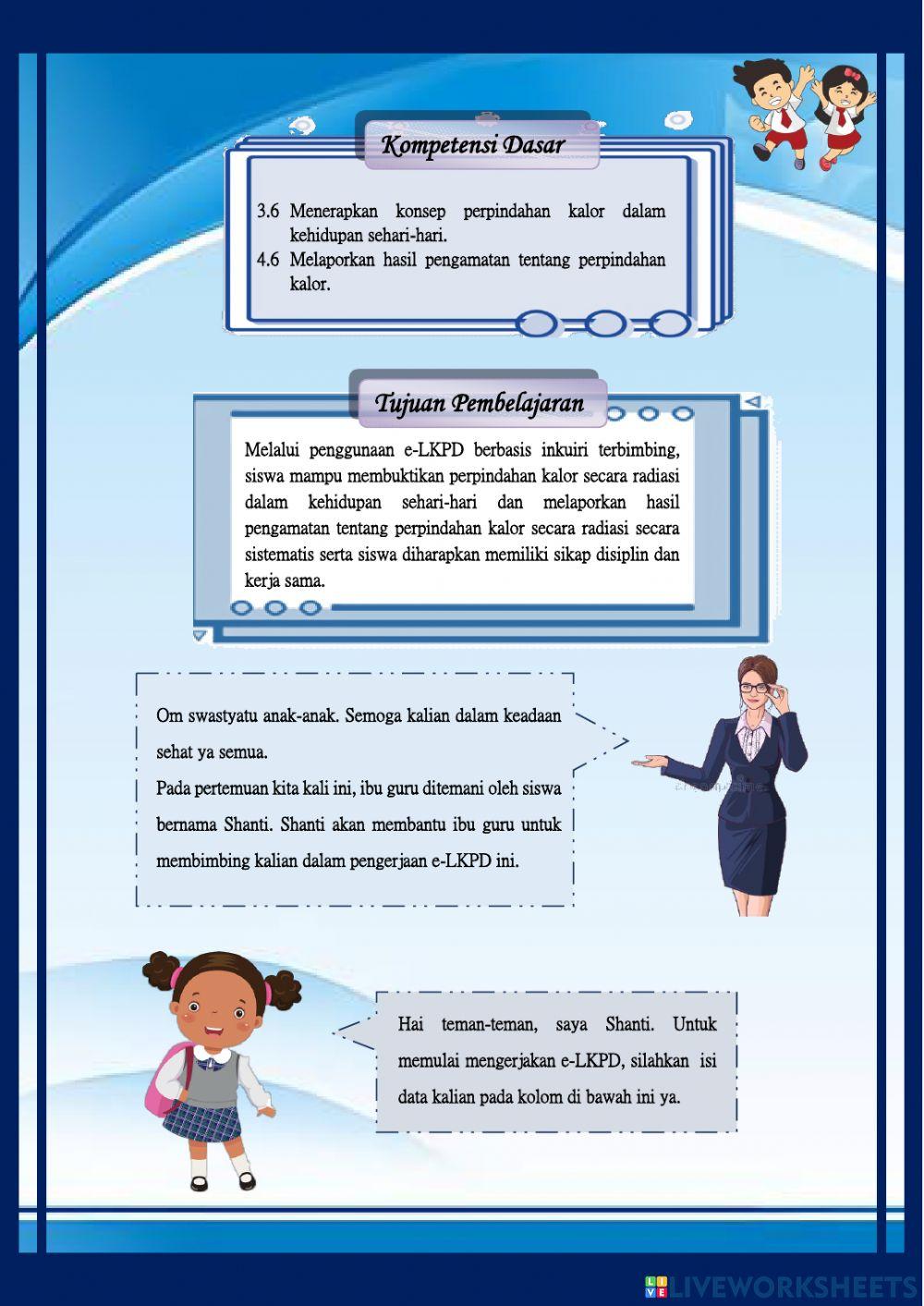 E-LKPD Perpindahan Kalor Secara Radiasi