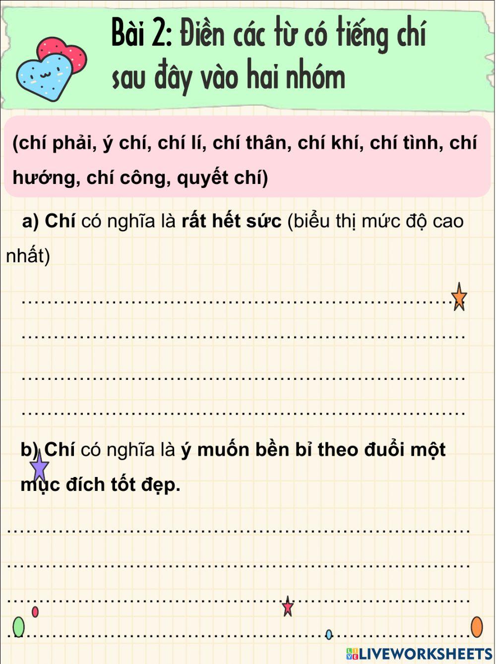 Phiếu bài tập Tiếng Việt Tuần 12