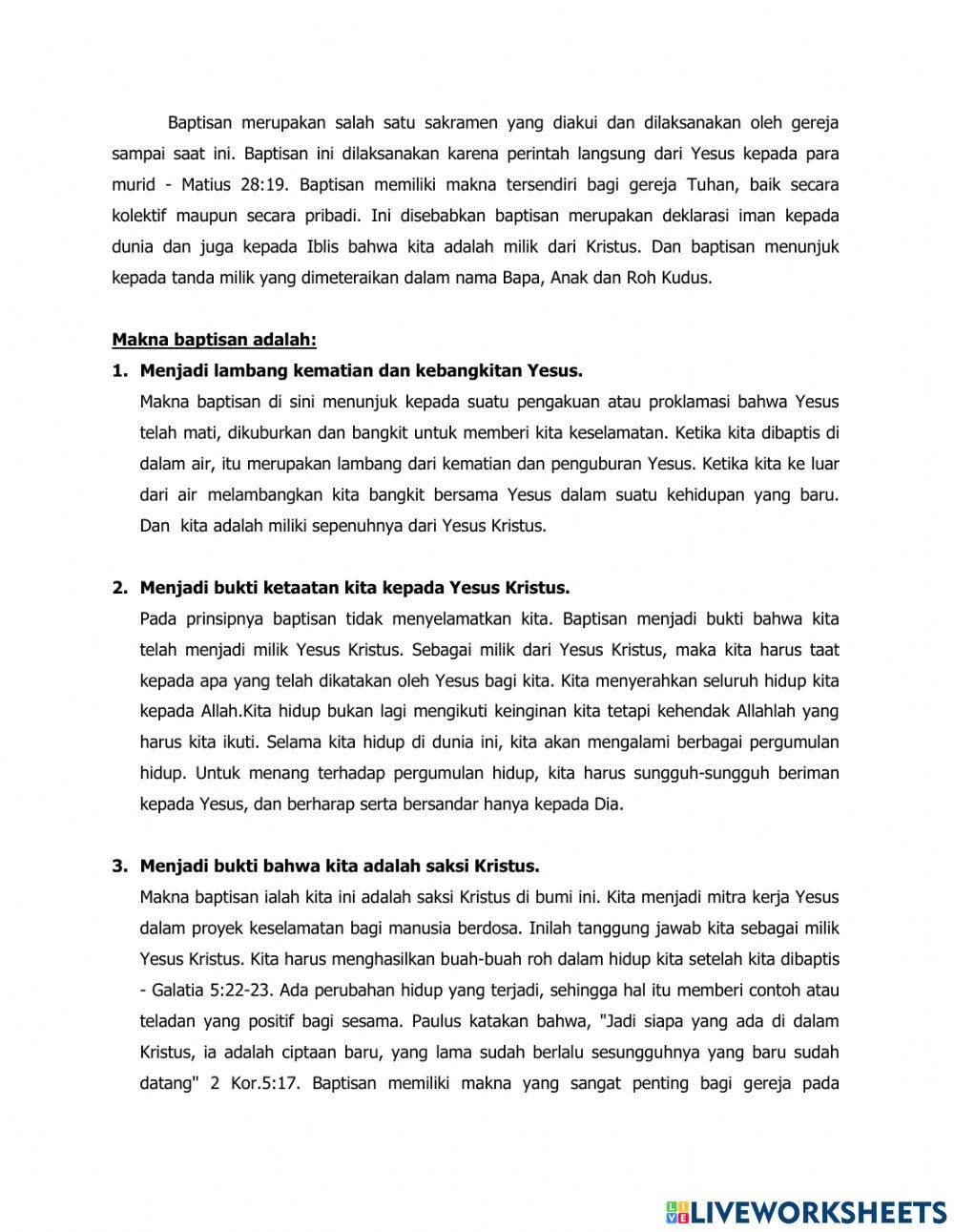 LKPD Materi Baptisan