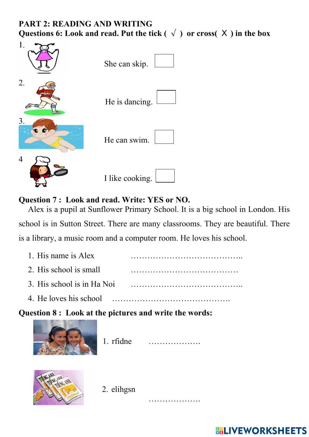 Tieng Anh lop 4 - 1st Test 03