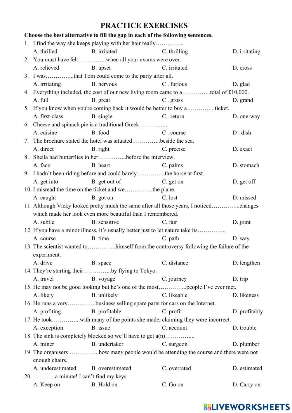 E9 - FT - NC - PRACTICE EXERCISES 31 (lớp T7)