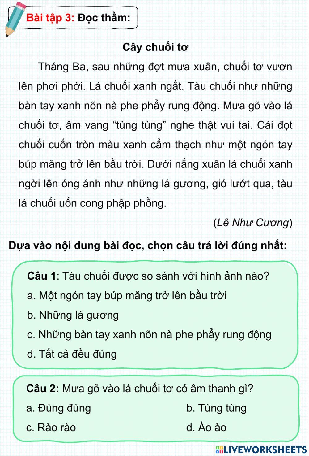 Phiếu bài tập tuần 18 Tiếng Việt lớp 4