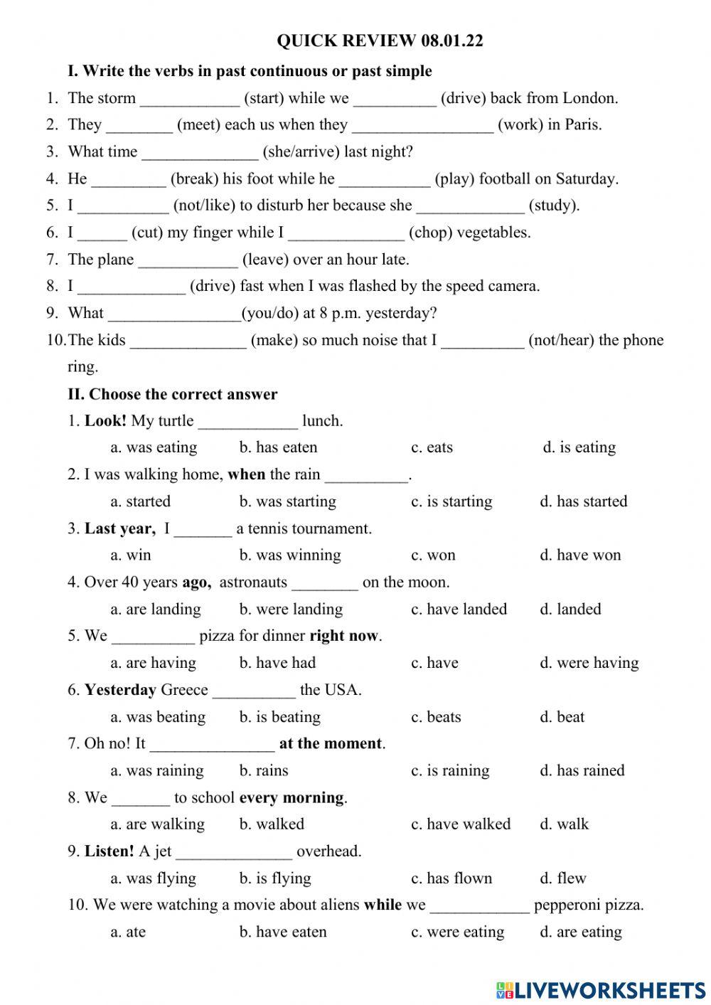 Quick review 08.1.22