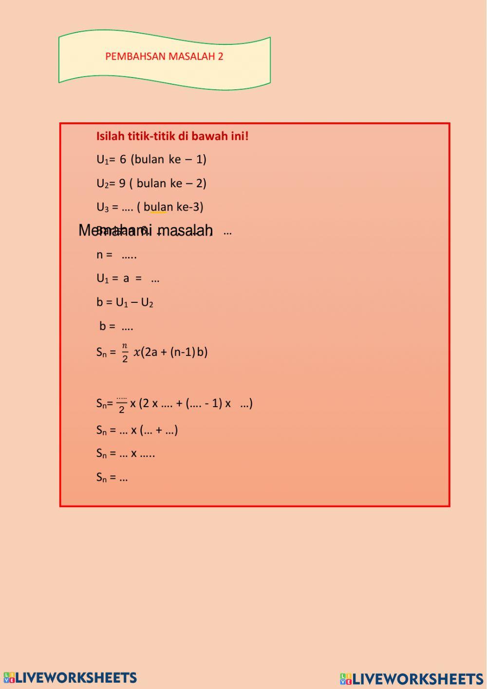 LKPD Barisan Aritmetika-Analisa