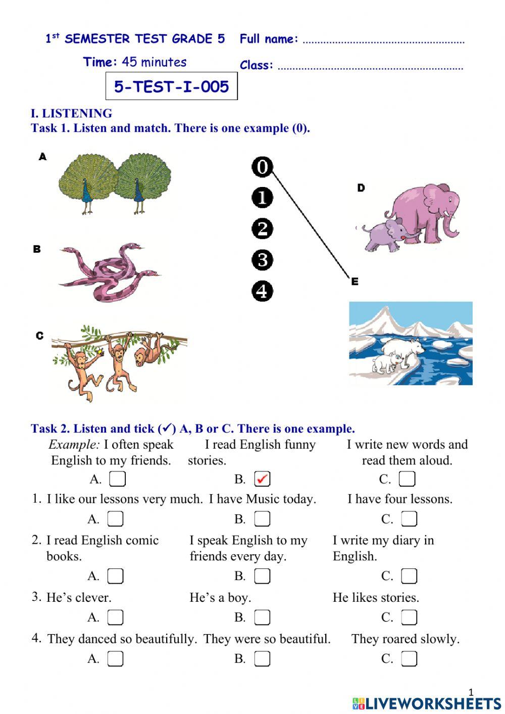  Tieng Anh lop 5 1st test 05