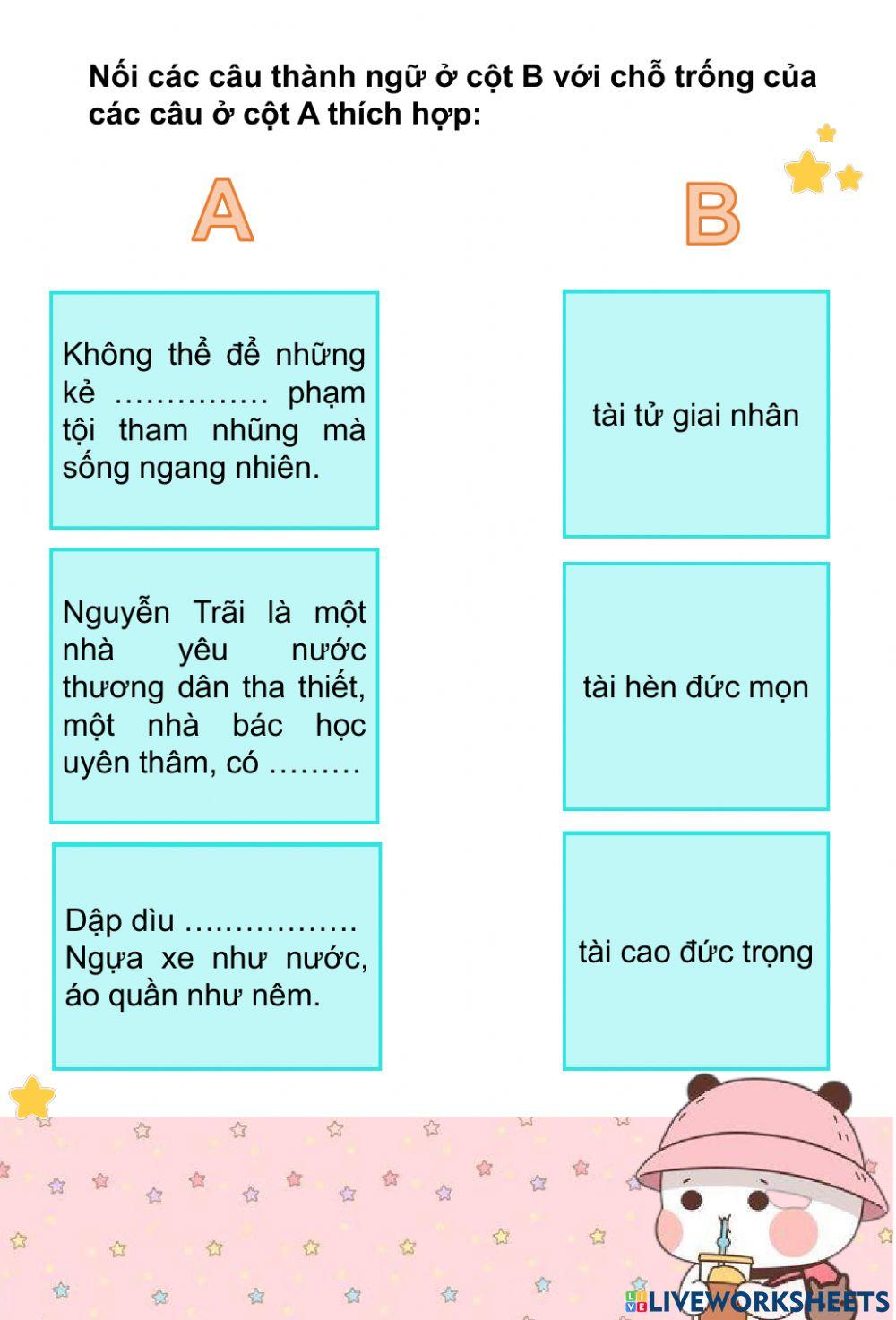 Phiếu bài tập tuần 19 Tiếng Việt lớp 4