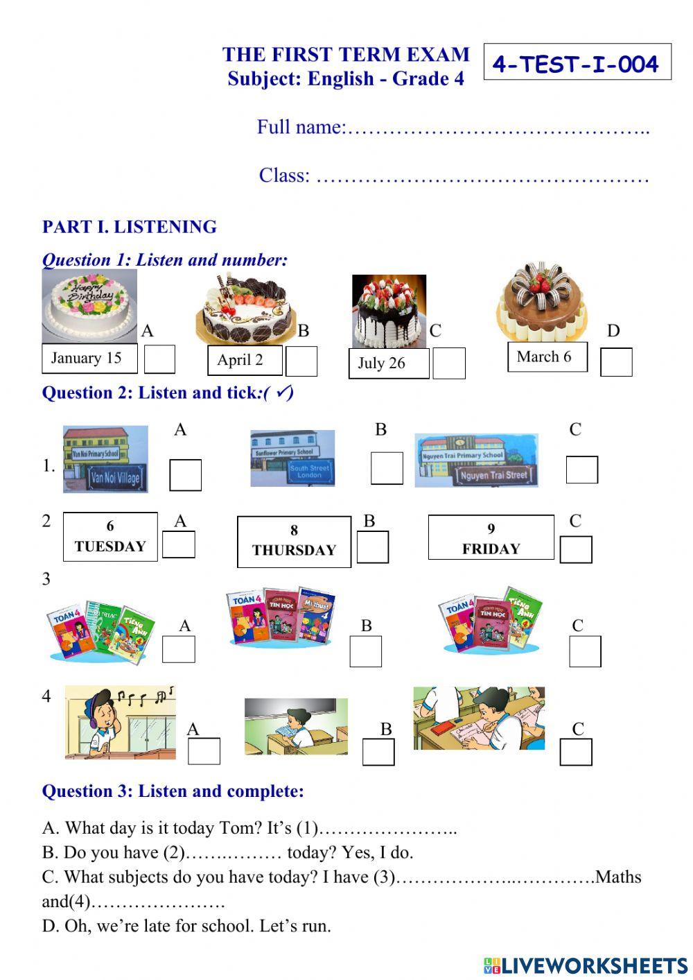  Tieng Anh lop 4 - 1st Test 04