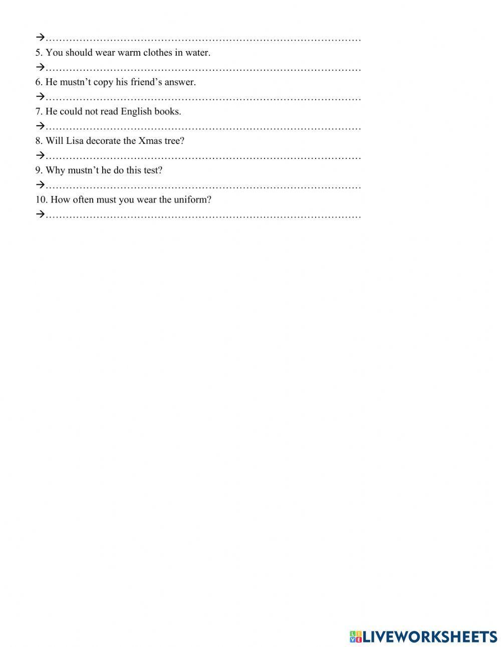 Grade 7- Modal Passive