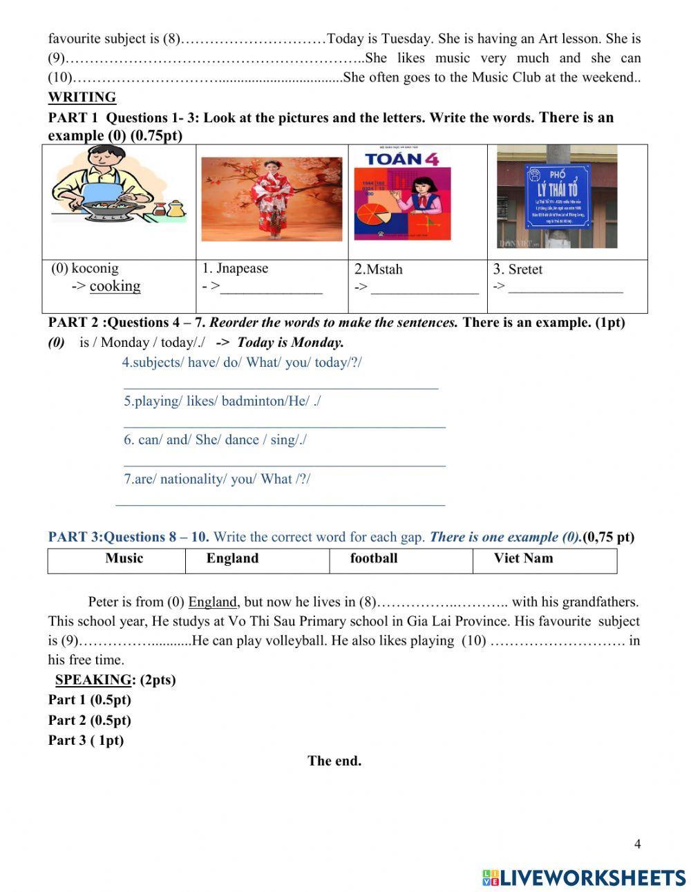 Ms.nga - final semester test grade 4