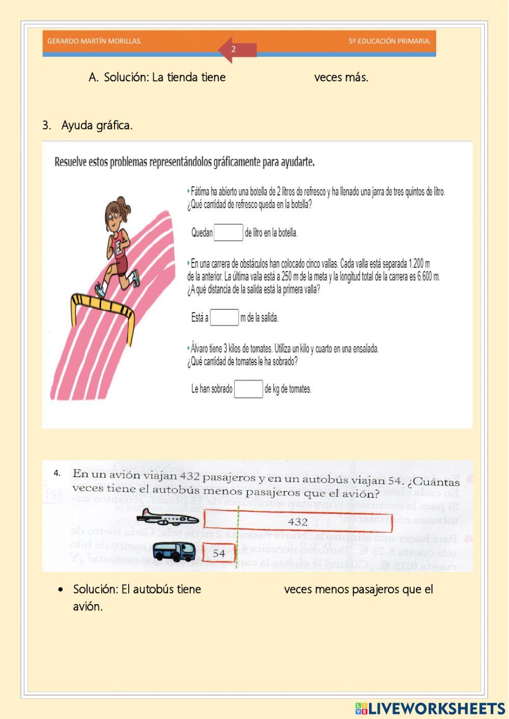 Resolución de problemas. Ficha 21.