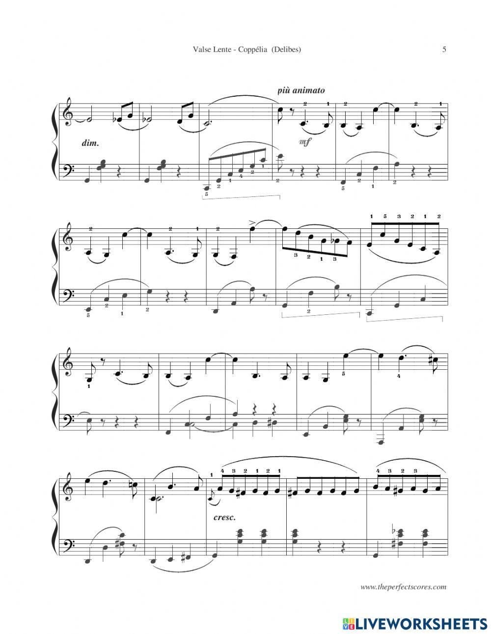 Piano Grade 3 Valse Lente