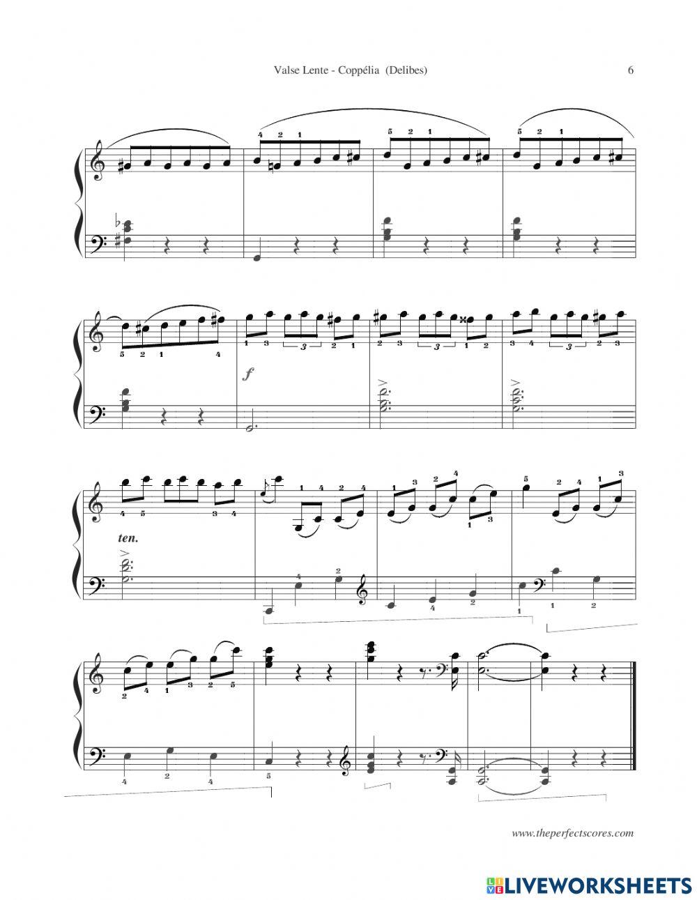 Piano Grade 3 Valse Lente