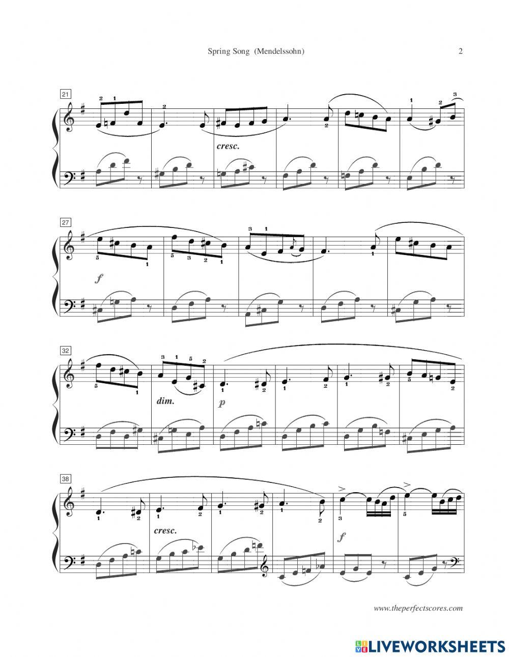 Piano Grade 3 Spring Song