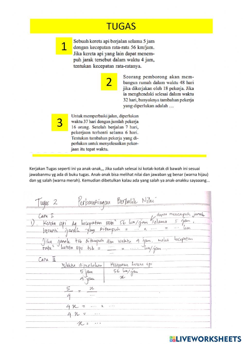 Perbandingan Berbalik Nilai