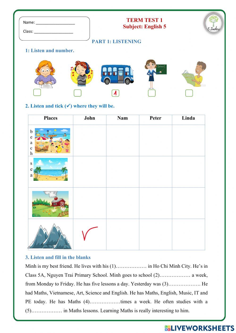 The final exam - test 3 - hhes