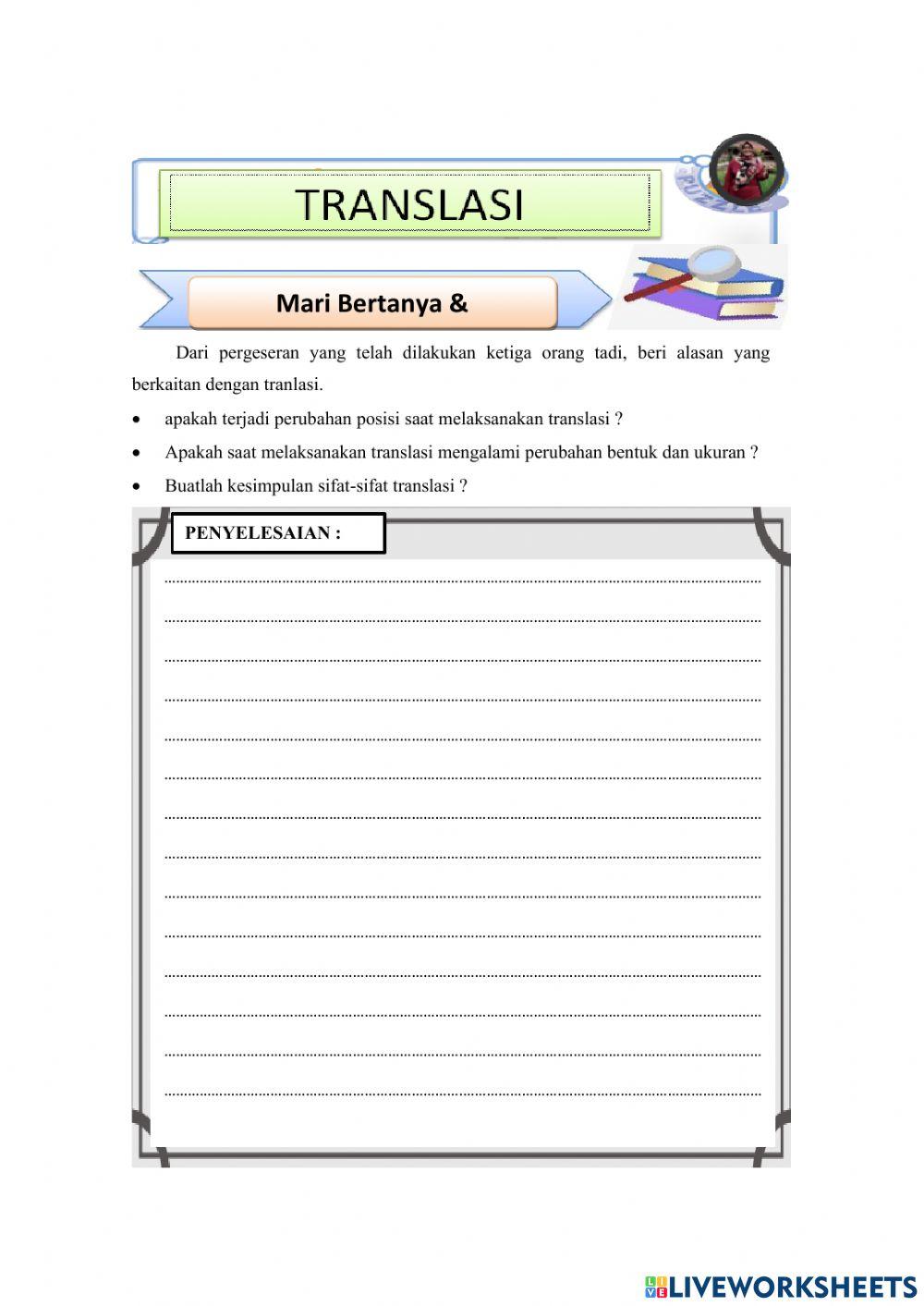 E-LKPD Transformasi Geometri