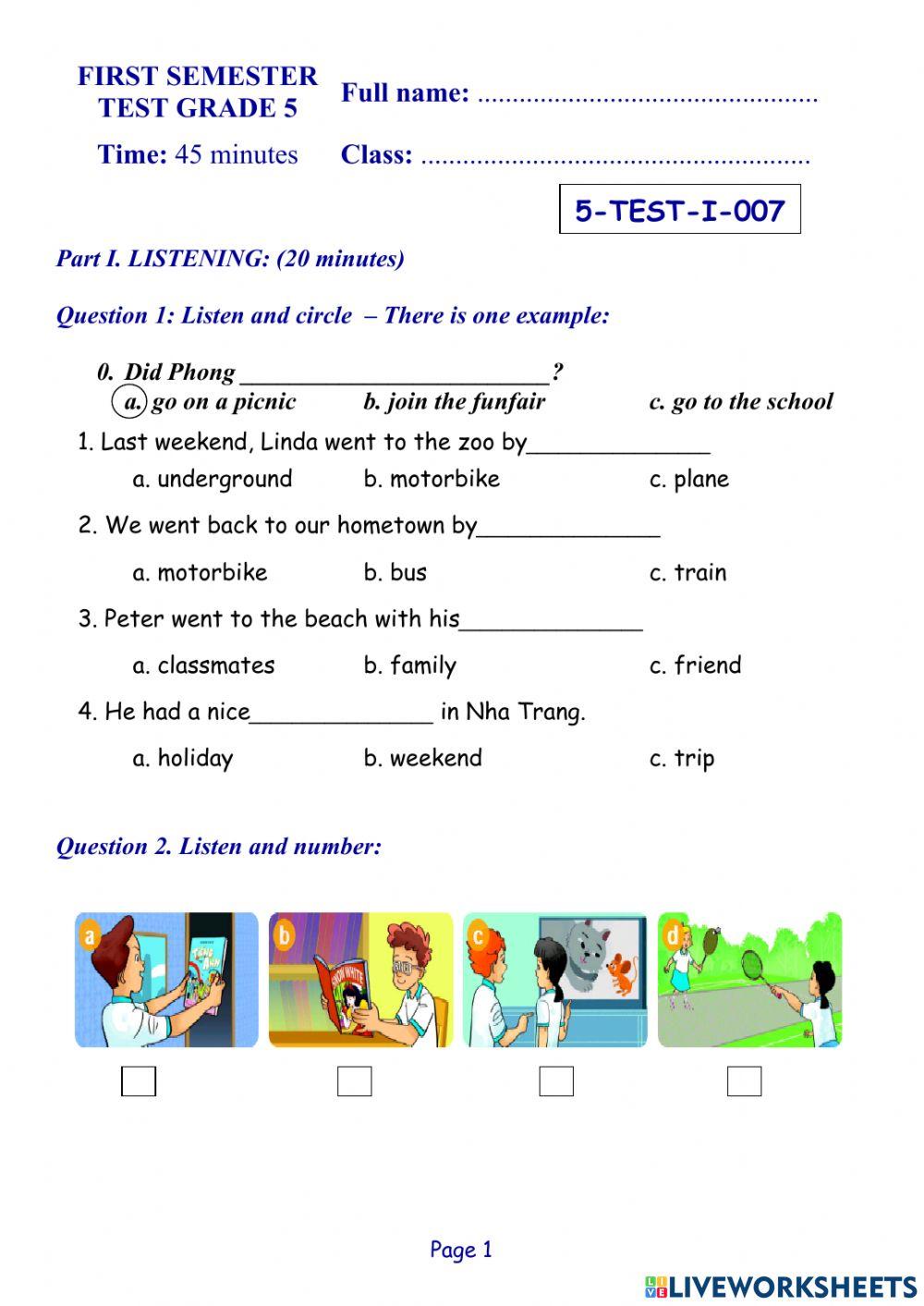 Tieng Anh lop 5 -1st Term test 07