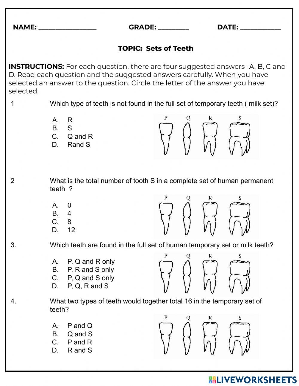 Milk and Permanent Teeth