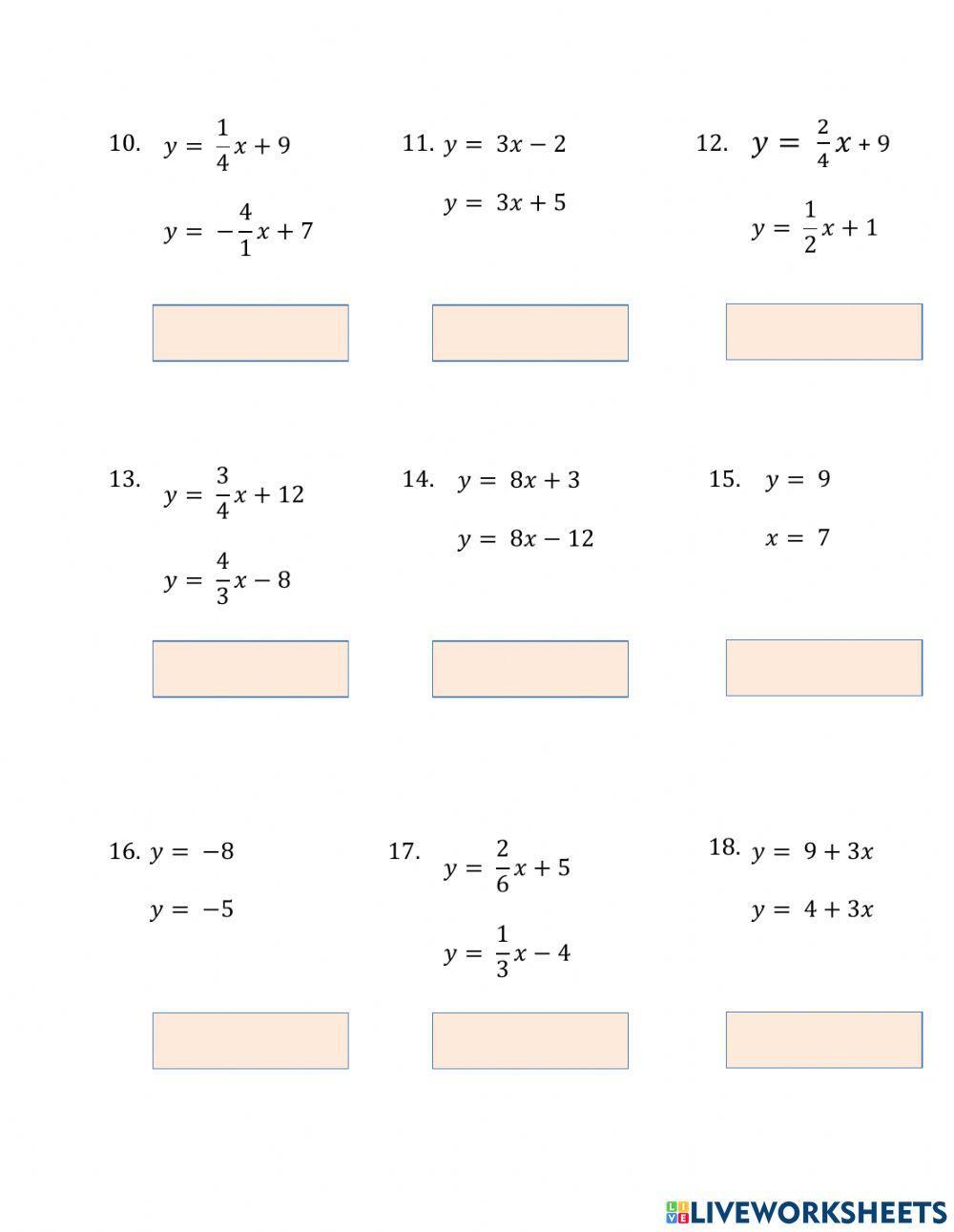 Parallel and Perpendicular Lines