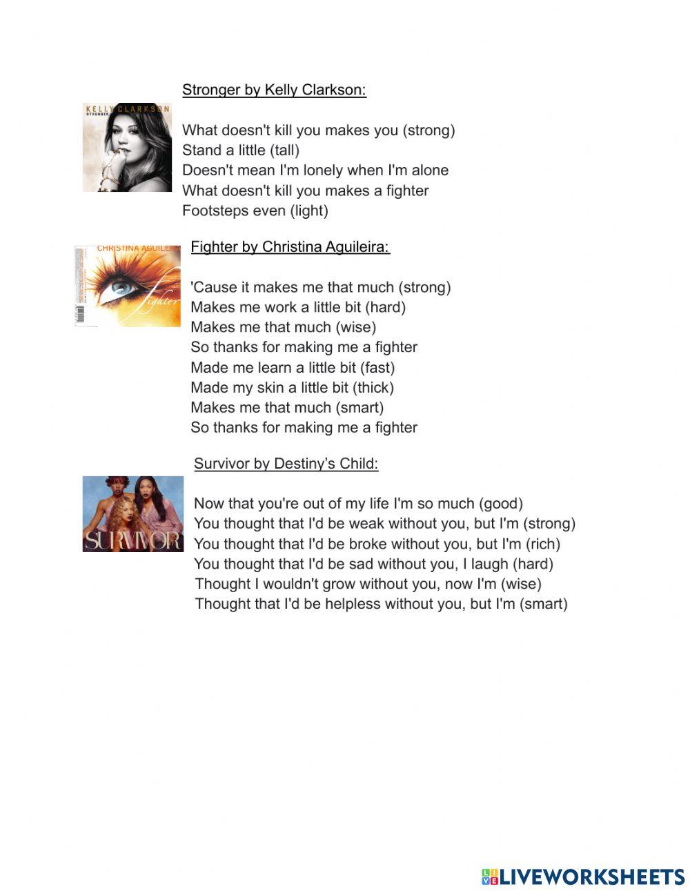 Comparatives in Pop Music