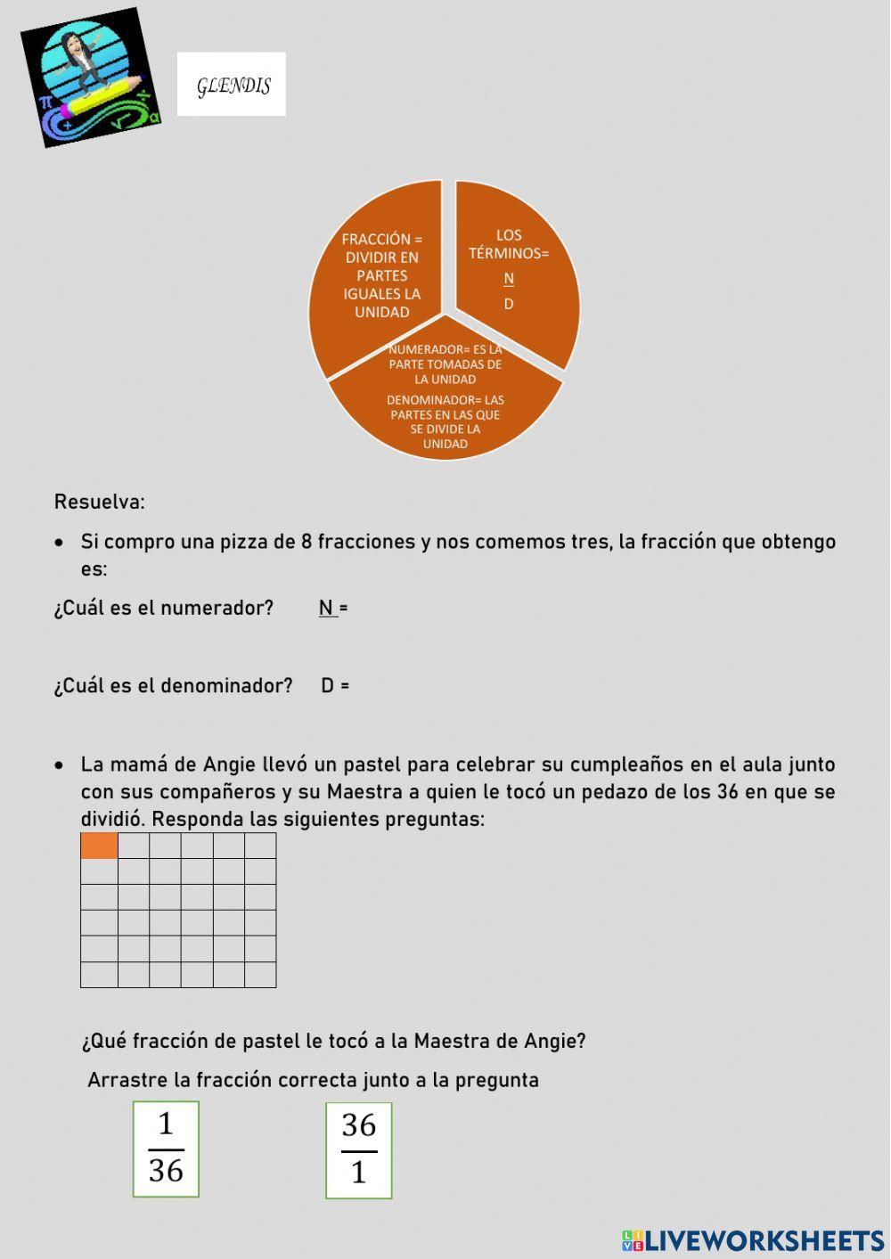 Fracciones: problemas sencillos