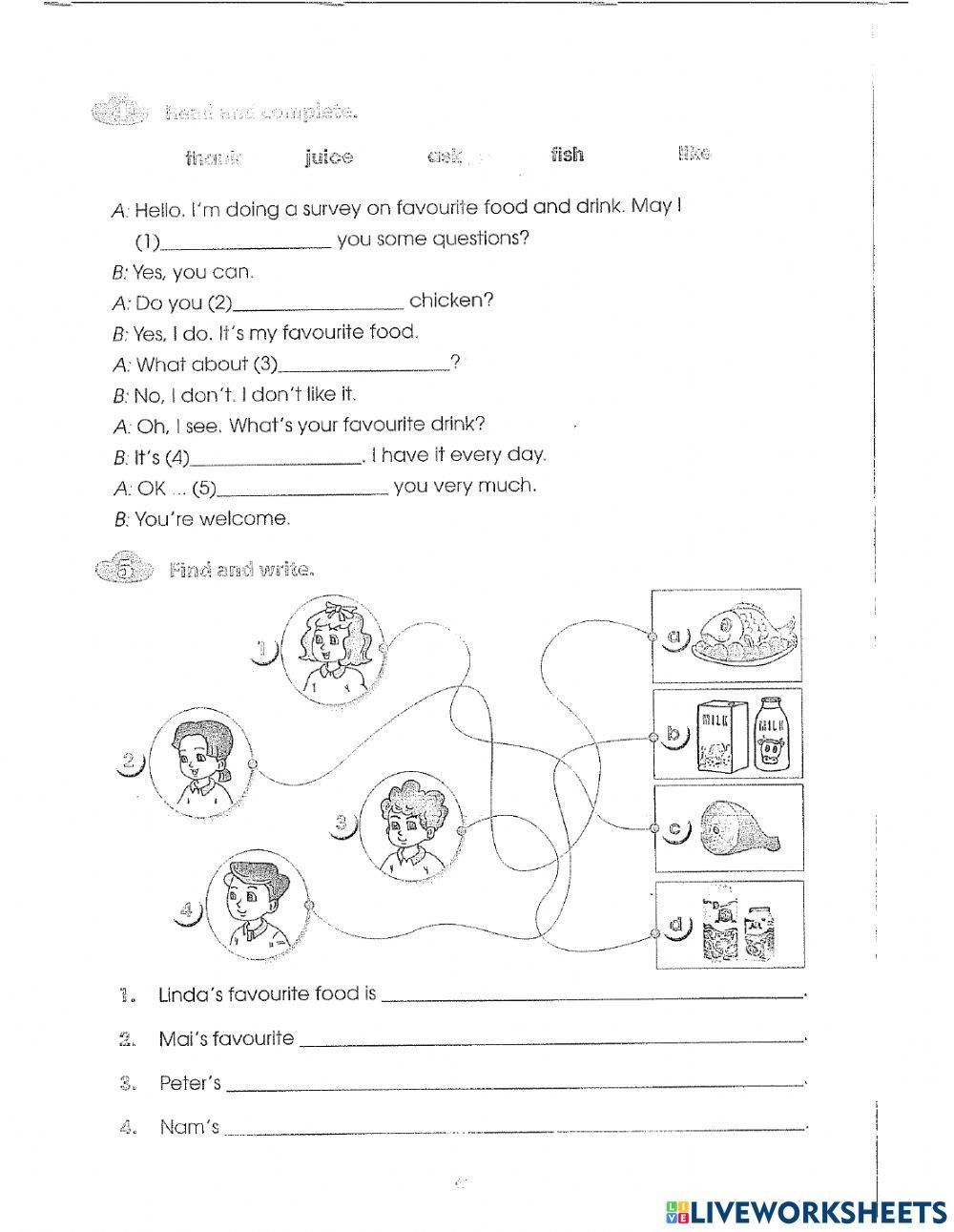 Grade 4-Unit 13-Would you like some milk