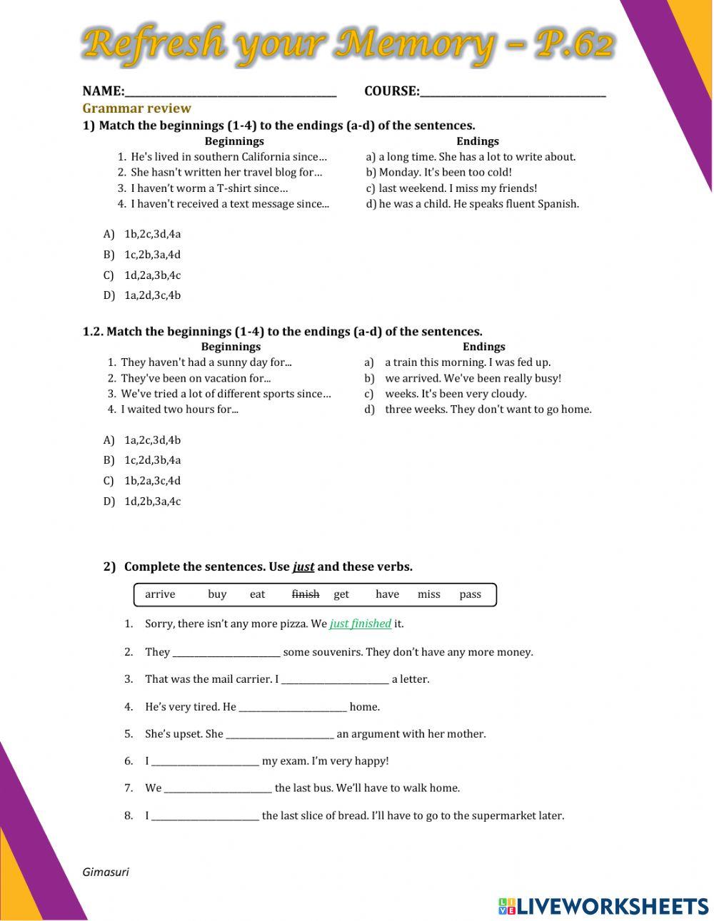 Review of Unit 5 p.62