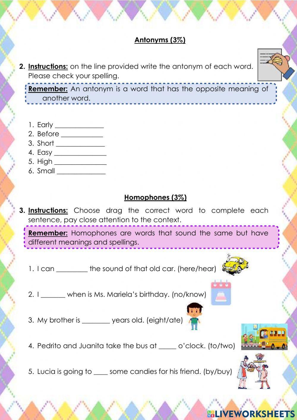 Spelling and Grammar test