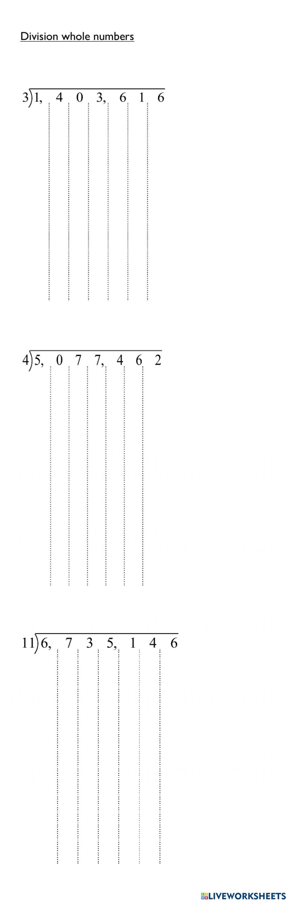 Long division Long division