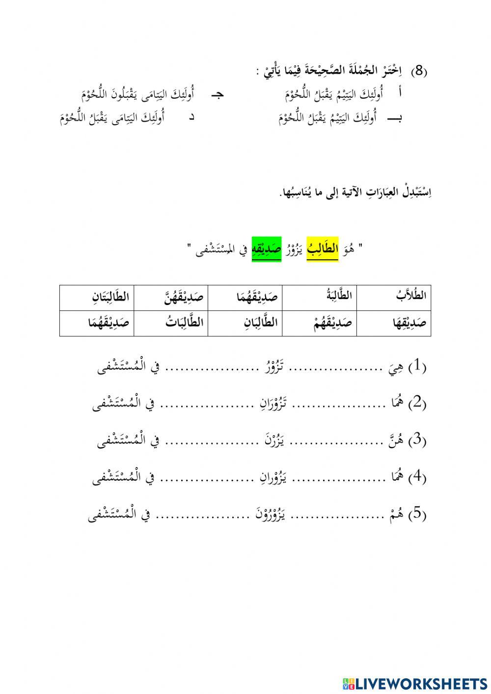 Tatabahasa arab form 2