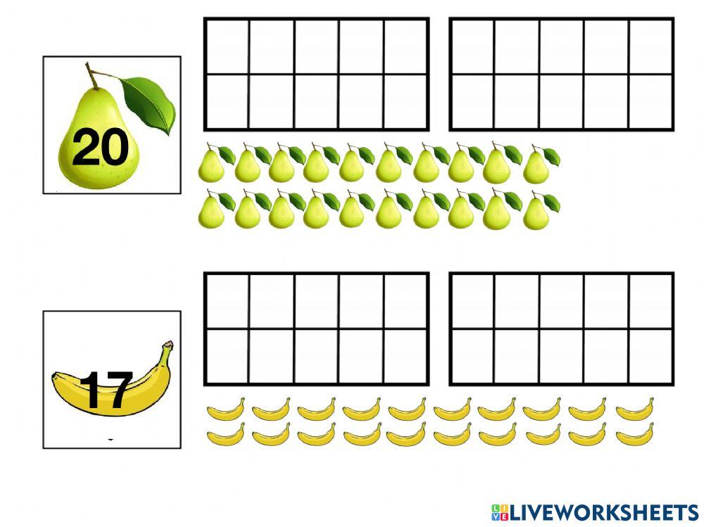 Counting numbers from 11-20