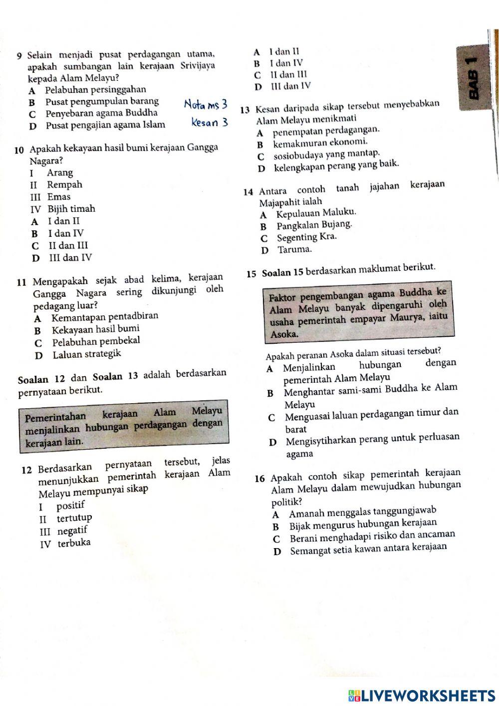 Sejarah Tingkatan 2 Bab 1 Ops