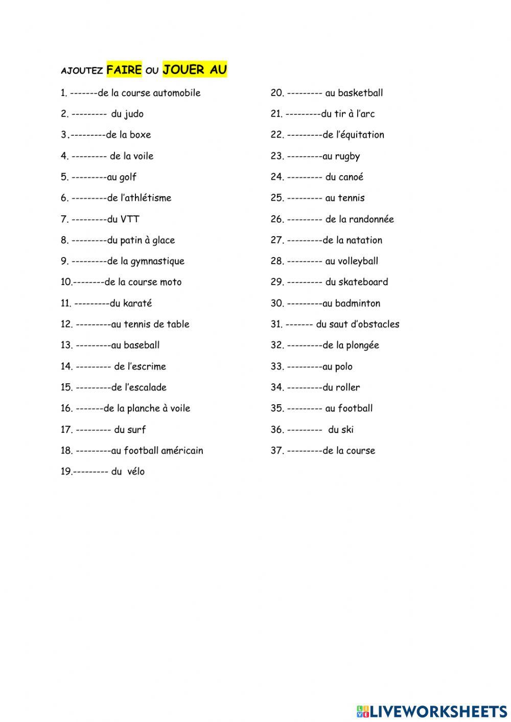 Devoir, module 7 leçon 1