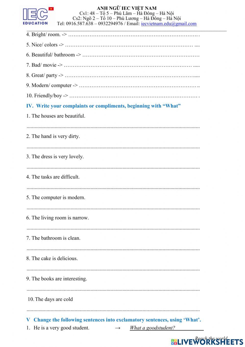 Unit 9 : Cities Of The World