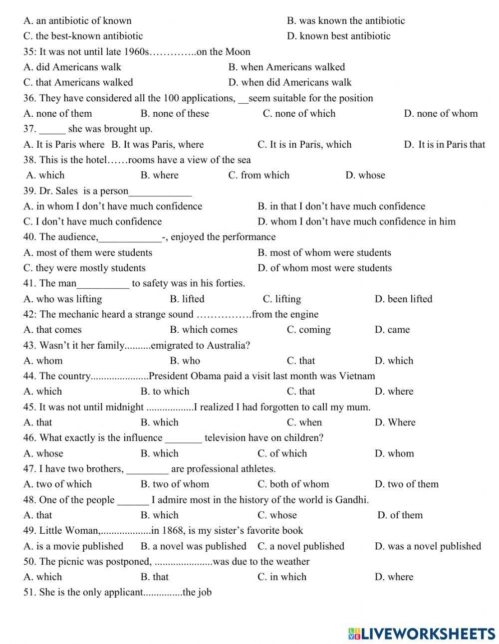 Grade 12- Relative Clause