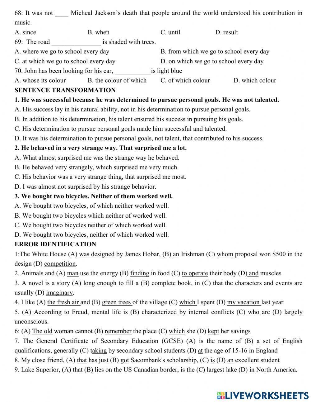 Grade 12- Relative Clause