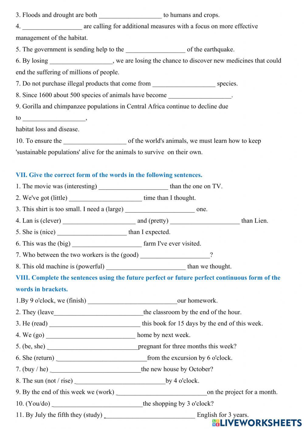 Unit 6 endangered spcies language