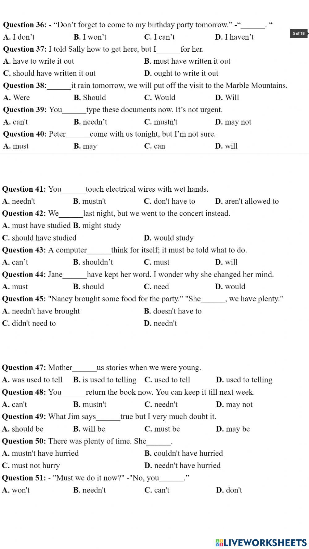 Modal verbs