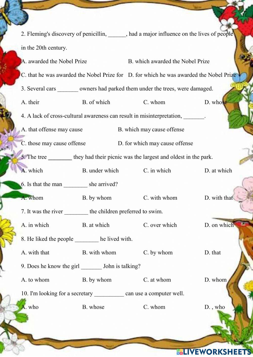 More practice – unit 10 - grade 11