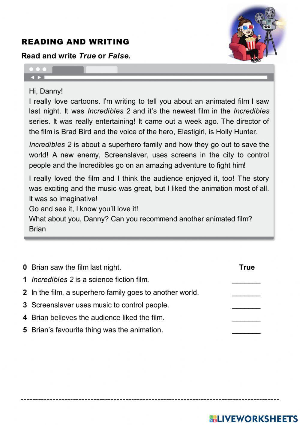 Reading Comprehension Films