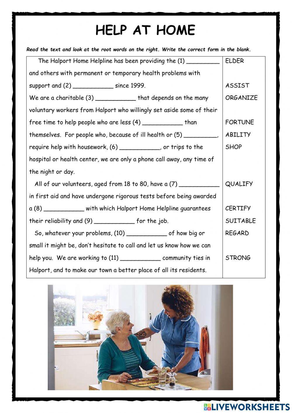 Help at Home FCE Use of Eng