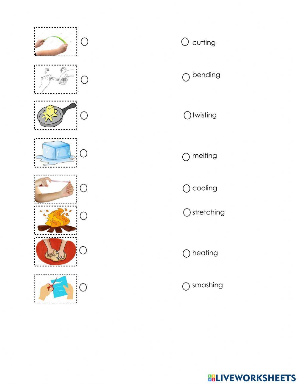 Materials changing shape