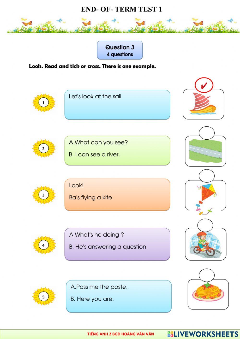 Đề số 10 - đề thi hk 1 - grade 2